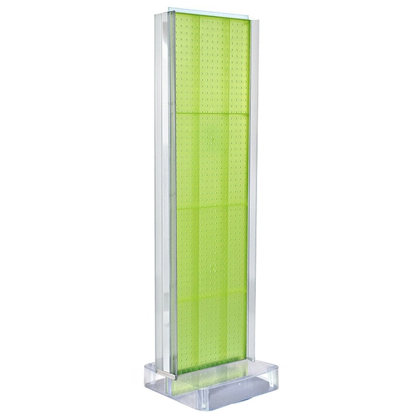 Two-Sided Pegboard Floor Display w/ C-Channel Sides On a Square Studio Base